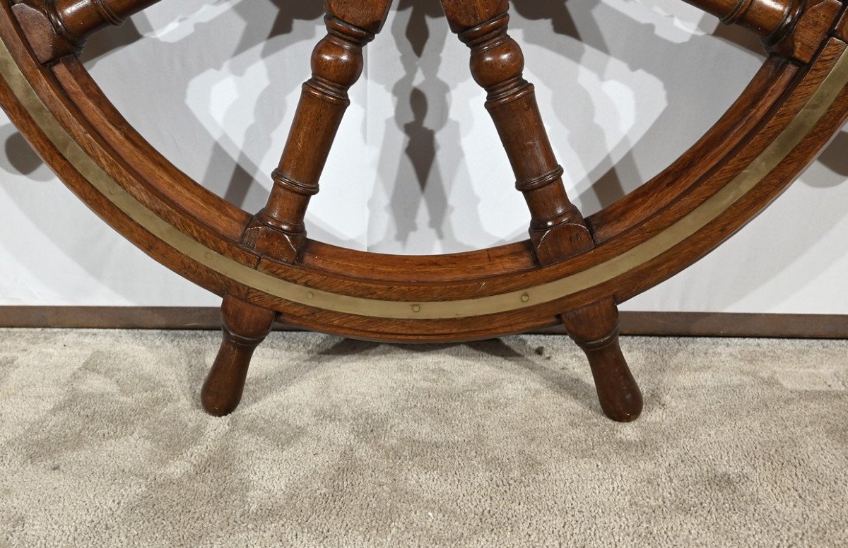 Teak Boat Steering Wheel – Late 19th Century-photo-1