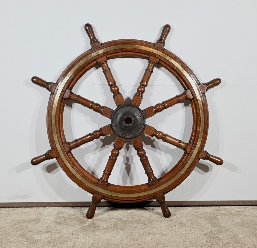 Teak Boat Steering Wheel – Late 19th Century