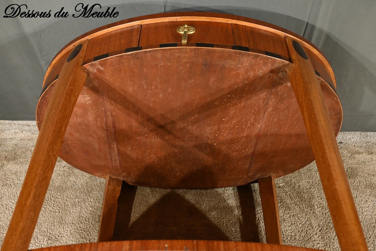 Mahogany And Rosewood Gueridon Table, Art Deco - 1930-photo-7