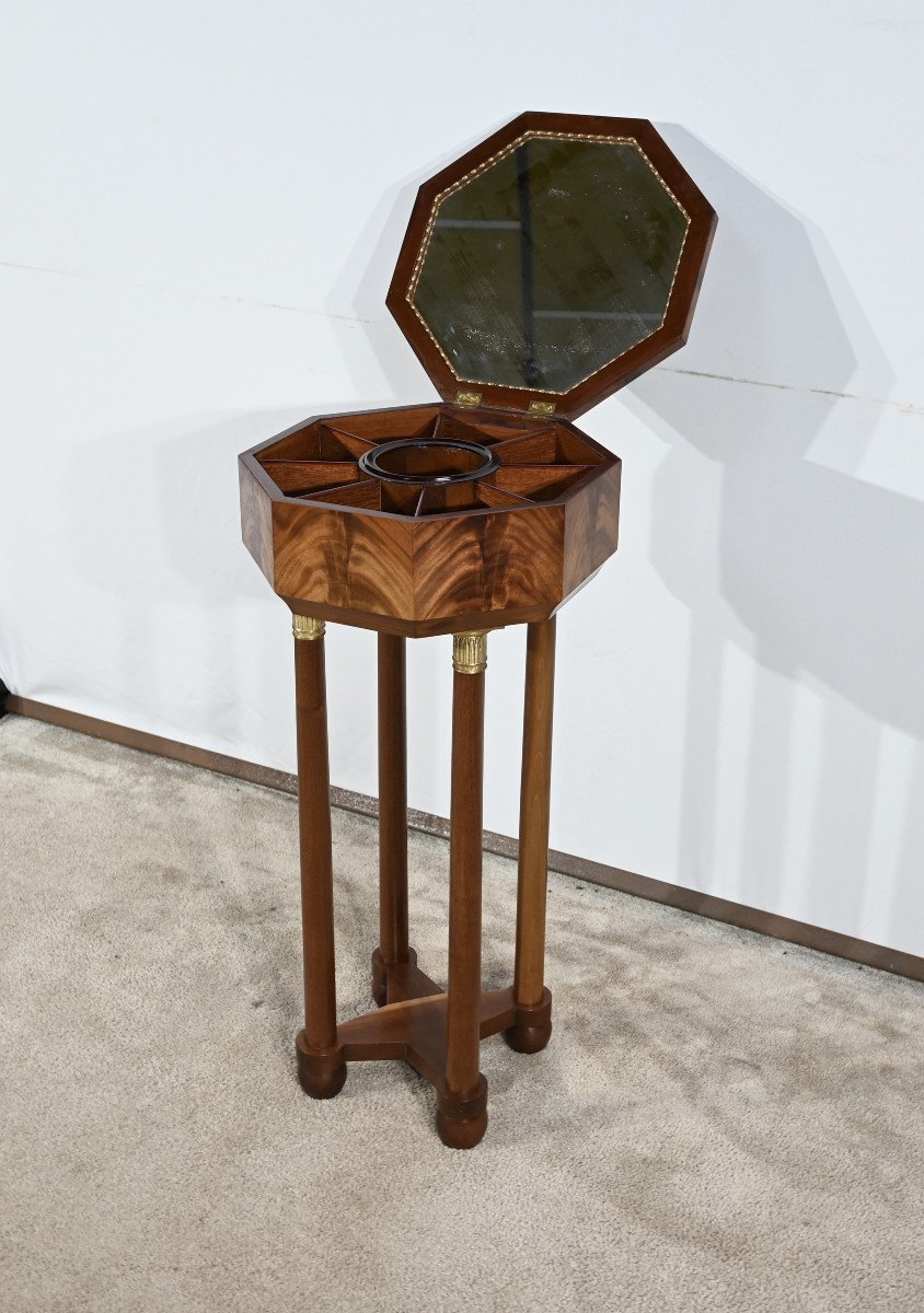 Small Mahogany Powder Table, Empire Style – 2nd Half Of The 19th Century-photo-3