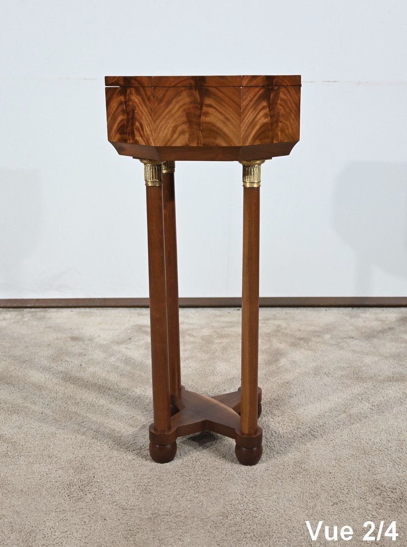 Small Mahogany Powder Table, Empire Style – 2nd Half Of The 19th Century-photo-2