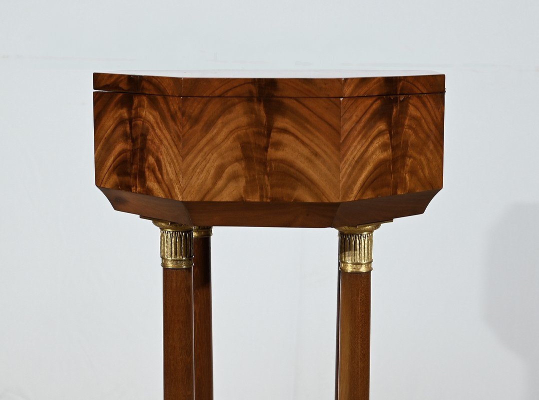 Small Mahogany Powder Table, Empire Style – 2nd Half Of The 19th Century-photo-3