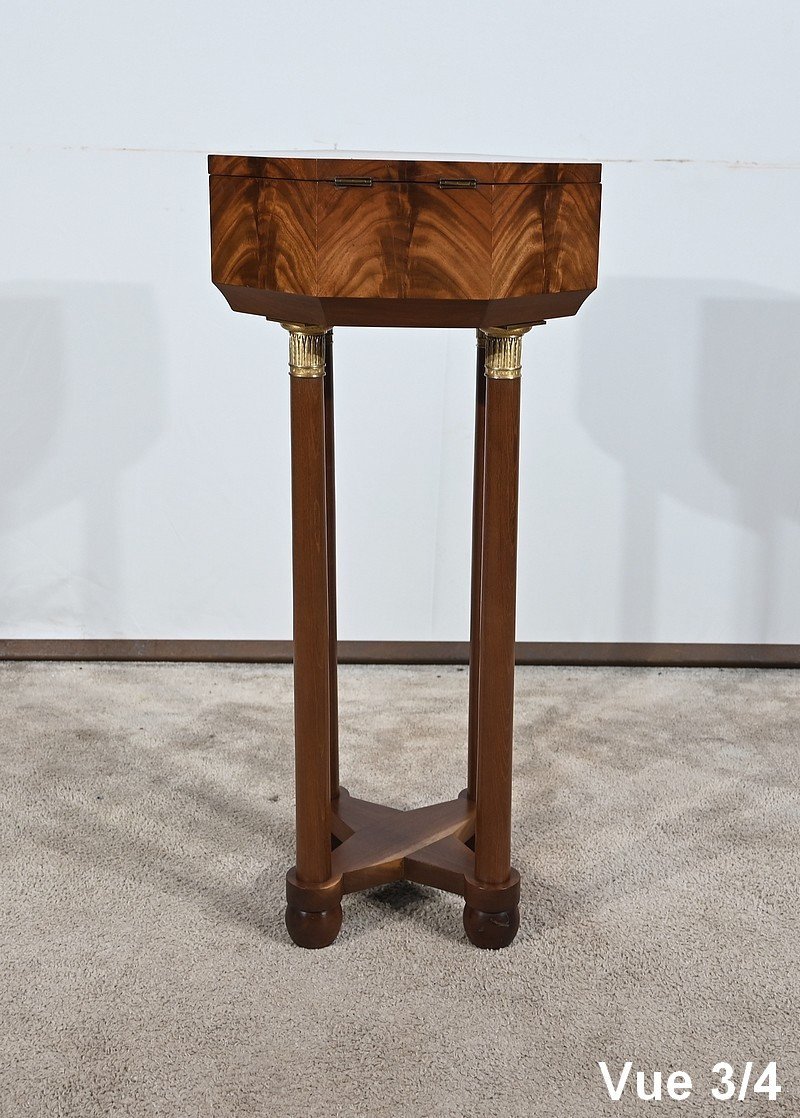 Small Mahogany Powder Table, Empire Style – 2nd Half Of The 19th Century-photo-4