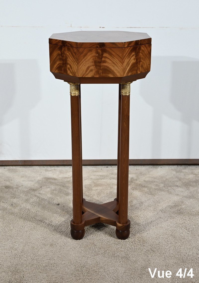 Small Mahogany Powder Table, Empire Style – 2nd Half Of The 19th Century-photo-5