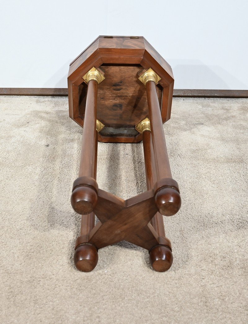 Small Mahogany Powder Table, Empire Style – 2nd Half Of The 19th Century-photo-8