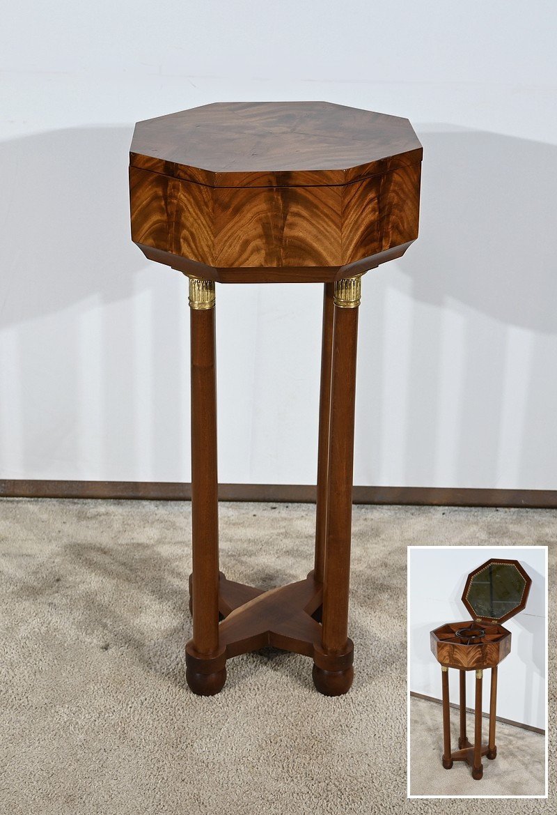 Small Mahogany Powder Table, Empire Style – 2nd Half Of The 19th Century