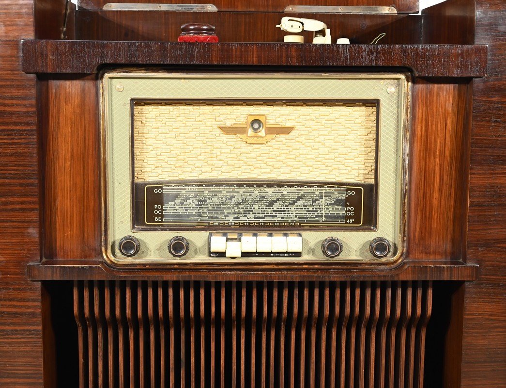 Tsf & Record Player, Amplix, Rosewood Furniture – 1950-photo-3