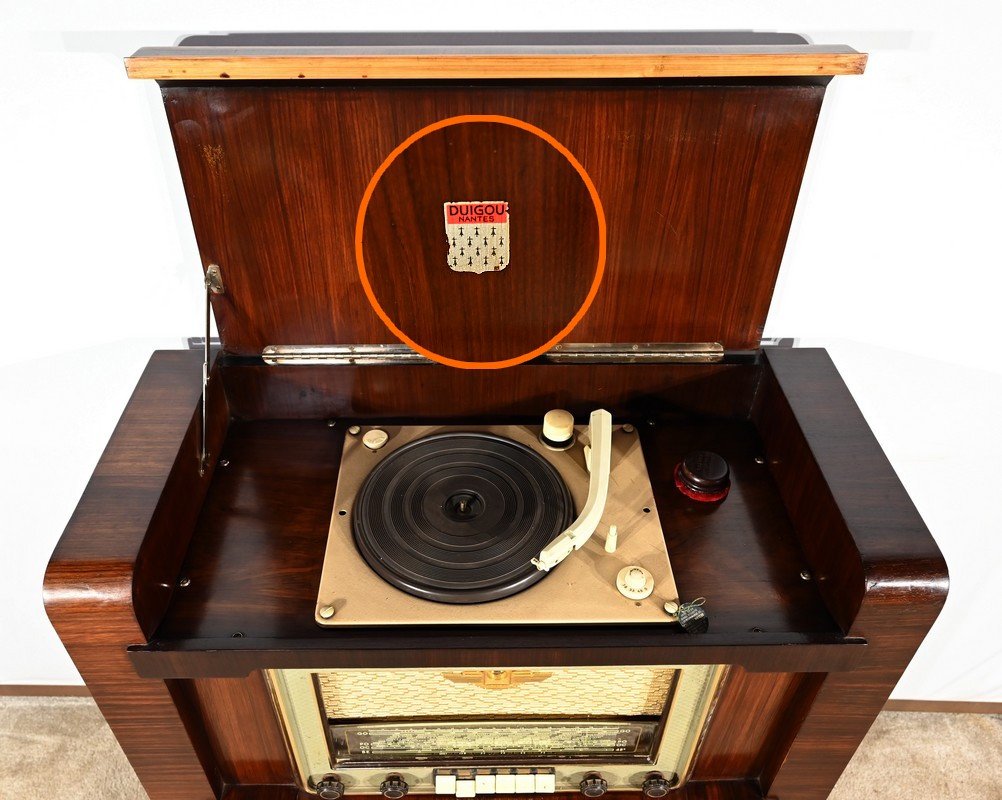 Tsf & Record Player, Amplix, Rosewood Furniture – 1950-photo-5