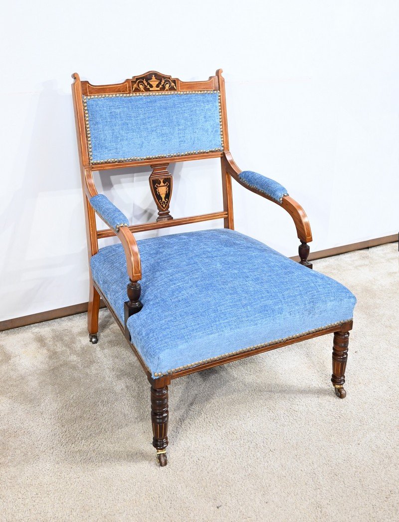 Small Rosewood Armchair, Restoration Period – Early 19th Century