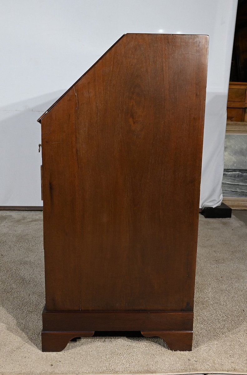 Solid Mahogany Scribanne Chest Of Drawers, Georgian Period, England – 18th Century-photo-4