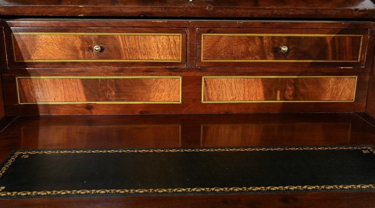 Petit Bureau Bonheur Du Jour En Acajou, Style Louis XVI / Directoire – Début XXe-photo-6