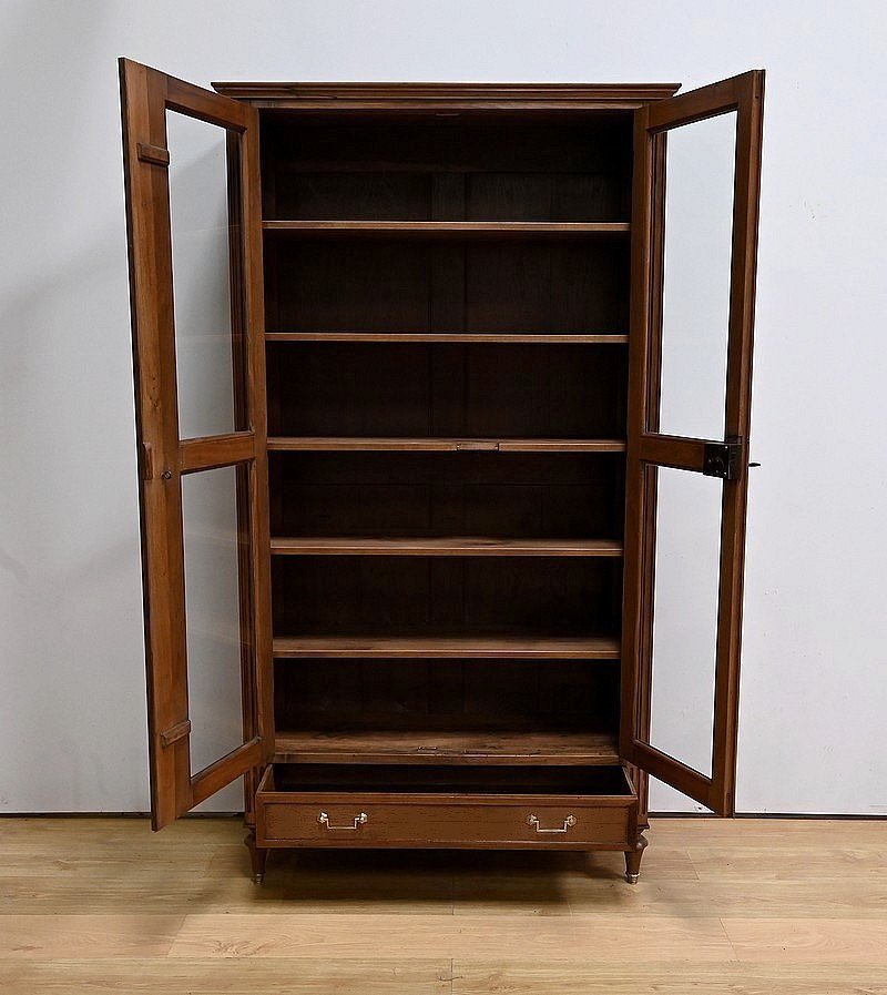 Solid Walnut Bookcase, Louis XVI Style – Mid 19th Century-photo-2