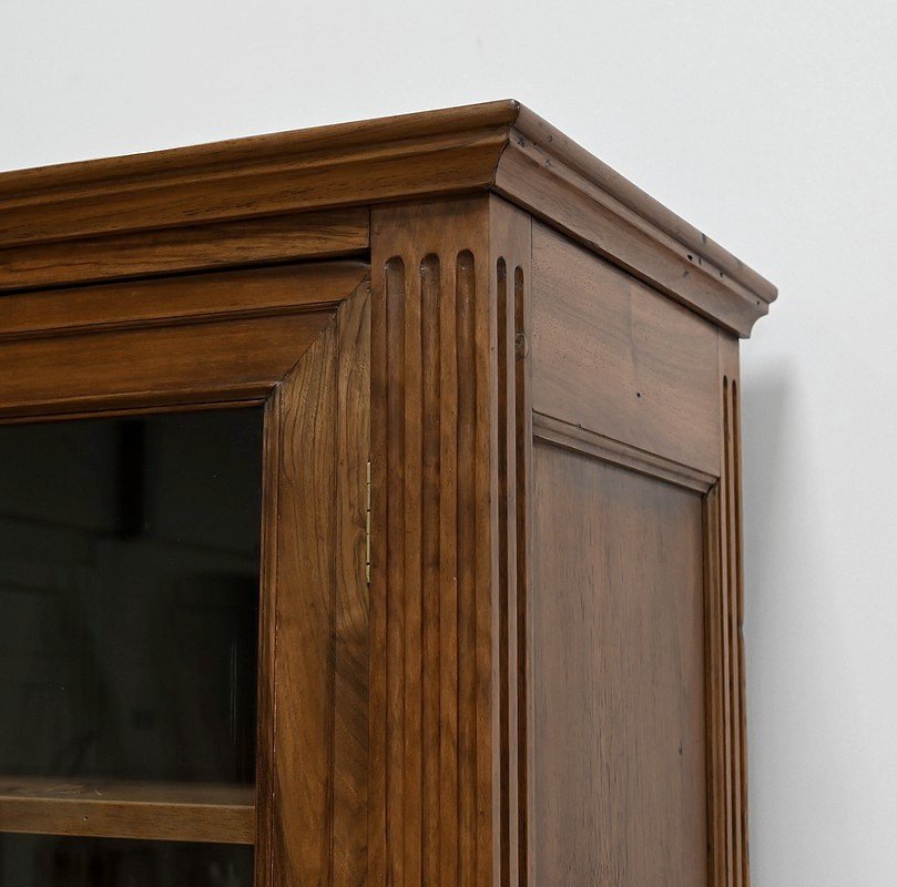 Solid Walnut Bookcase, Louis XVI Style – Mid 19th Century-photo-3