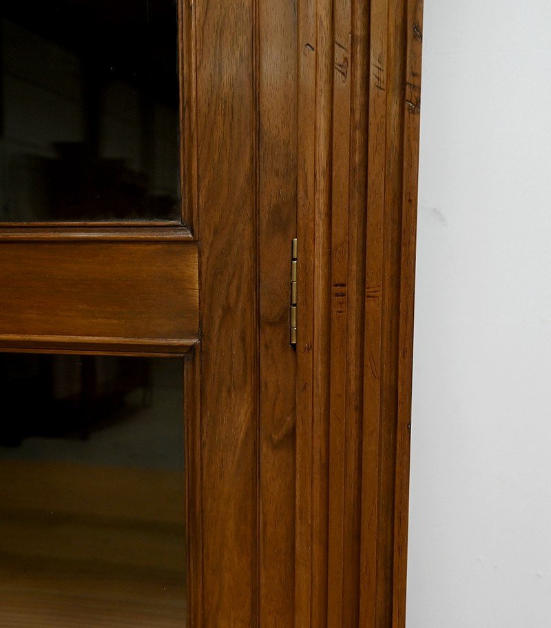 Solid Walnut Bookcase, Louis XVI Style – Mid 19th Century-photo-2