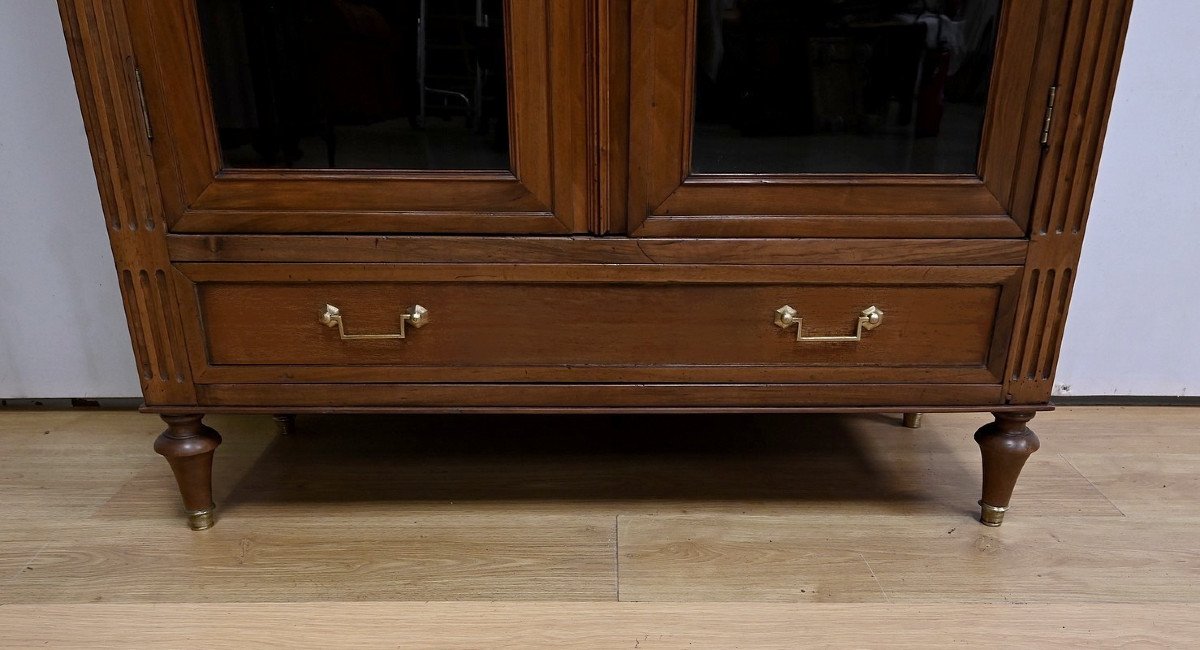 Solid Walnut Bookcase, Louis XVI Style – Mid 19th Century-photo-3