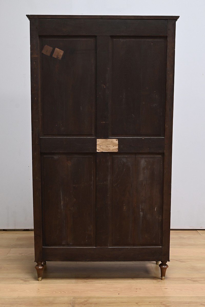 Solid Walnut Bookcase, Louis XVI Style – Mid 19th Century-photo-7