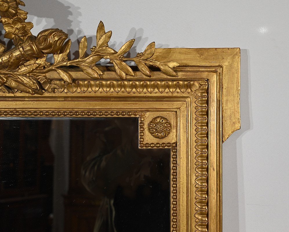 Gilded Wood Mirror, Louis XVI Style, Napoleon III Period – Mid 19th Century-photo-3