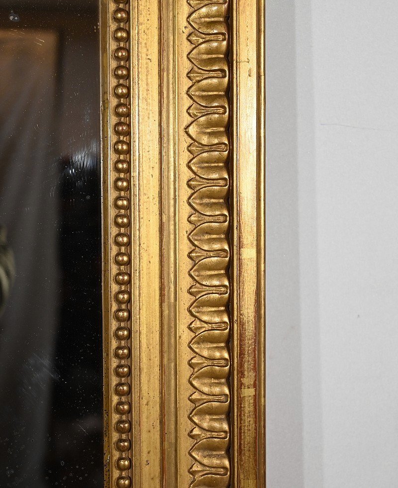 Gilded Wood Mirror, Louis XVI Style, Napoleon III Period – Mid 19th Century-photo-4