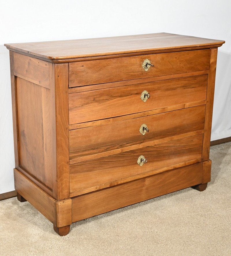 Walnut Writing Chest Of Drawers, Restoration Period – Part 1 Of The 19th Century-photo-2