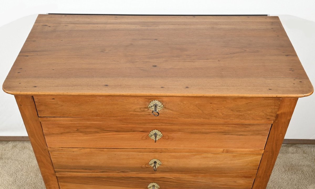 Walnut Writing Chest Of Drawers, Restoration Period – Part 1 Of The 19th Century-photo-4