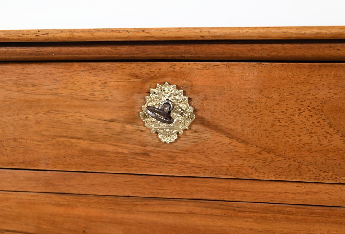 Walnut Writing Chest Of Drawers, Restoration Period – Part 1 Of The 19th Century-photo-2