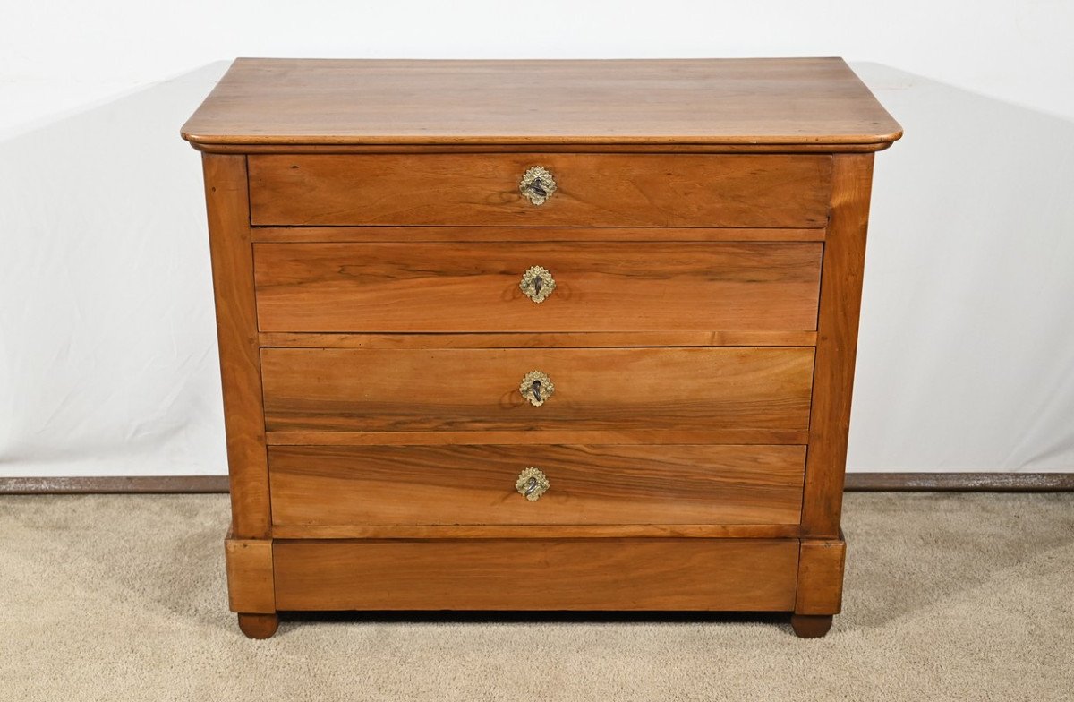 Walnut Writing Chest Of Drawers, Restoration Period – Part 1 Of The 19th Century