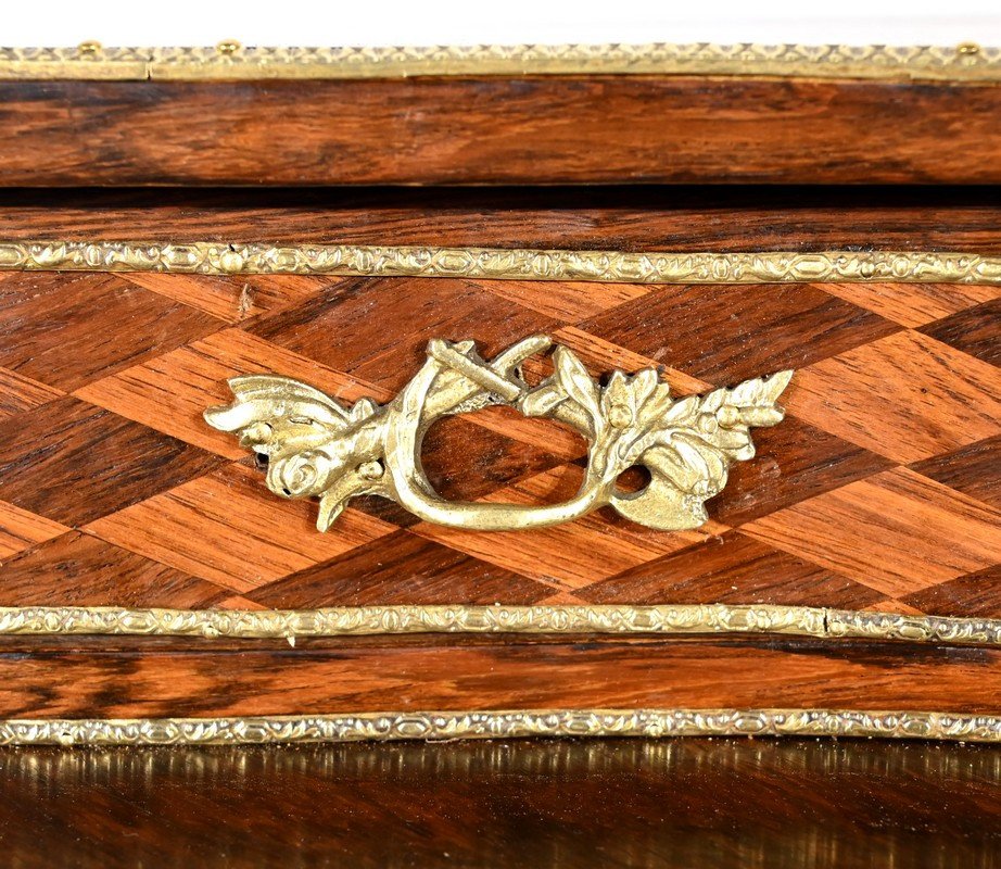 Small Lady's Desk With Steps In Precious Wood, Louis XV Style, Napoleon III Period – Mid 11th Century-photo-1