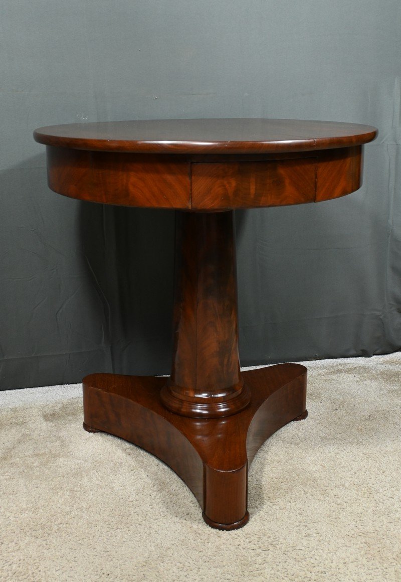 Mahogany Pedestal Table, Empire Period – Early 19th Century-photo-2