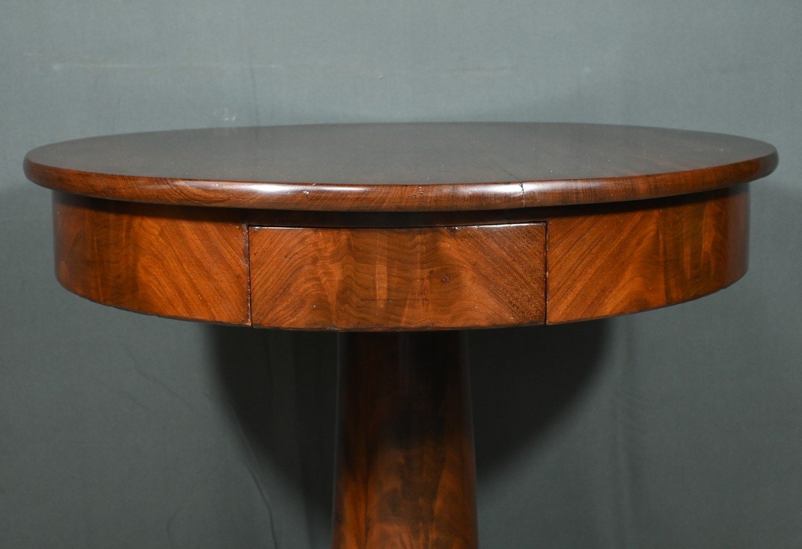 Mahogany Pedestal Table, Empire Period – Early 19th Century-photo-3