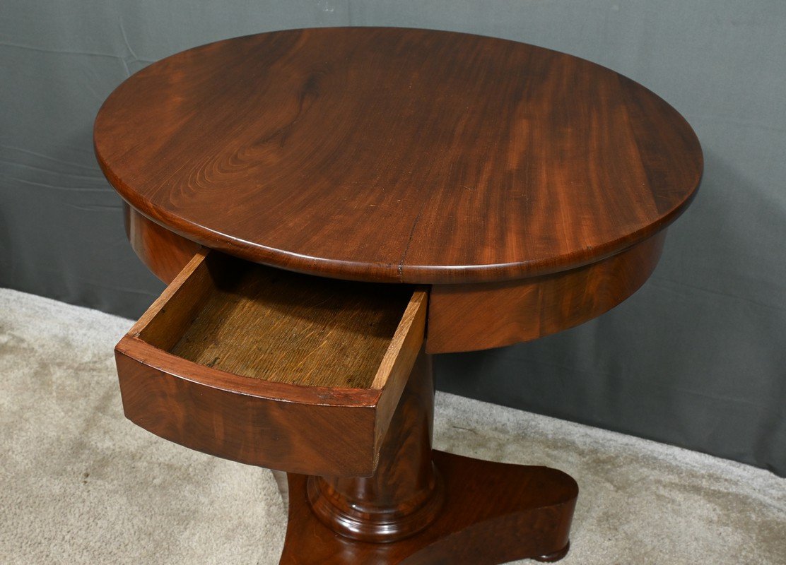 Mahogany Pedestal Table, Empire Period – Early 19th Century-photo-4