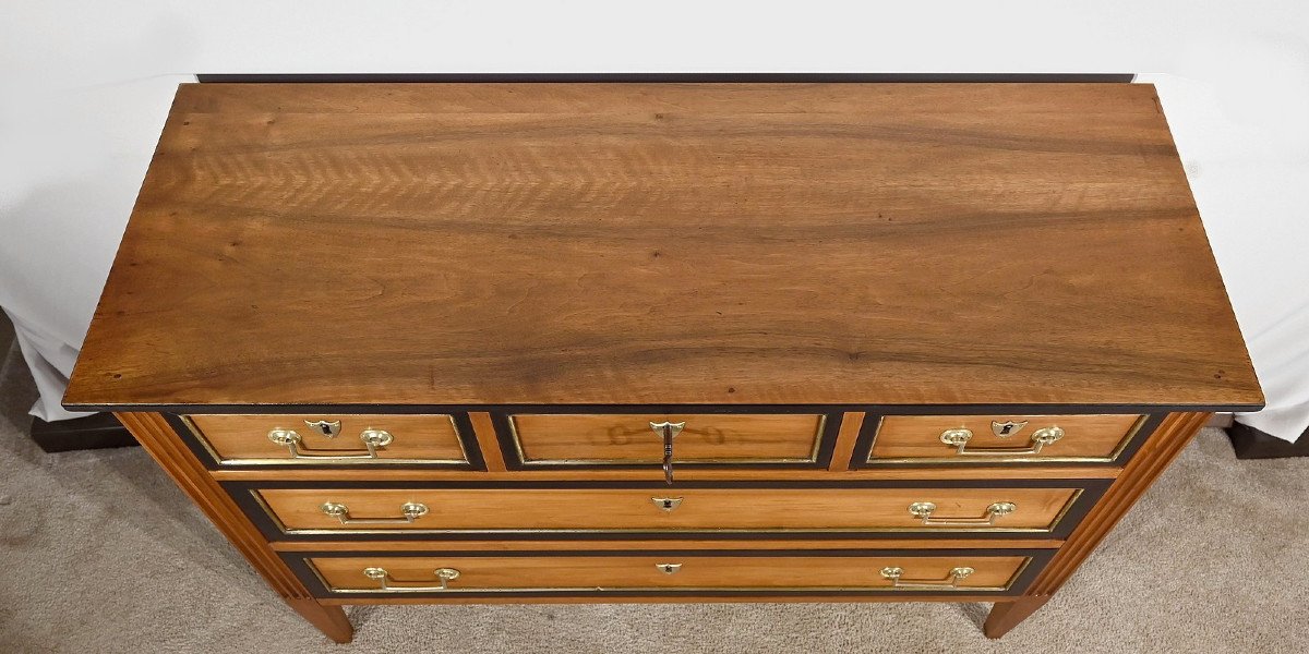 Solid Walnut Property Chest Of Drawers, Louis XVI Period – Late 18th Century-photo-4