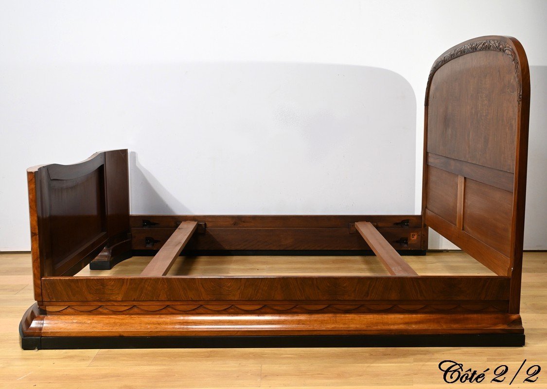 Burl Walnut Bed, Art Deco Period – 1930-photo-8