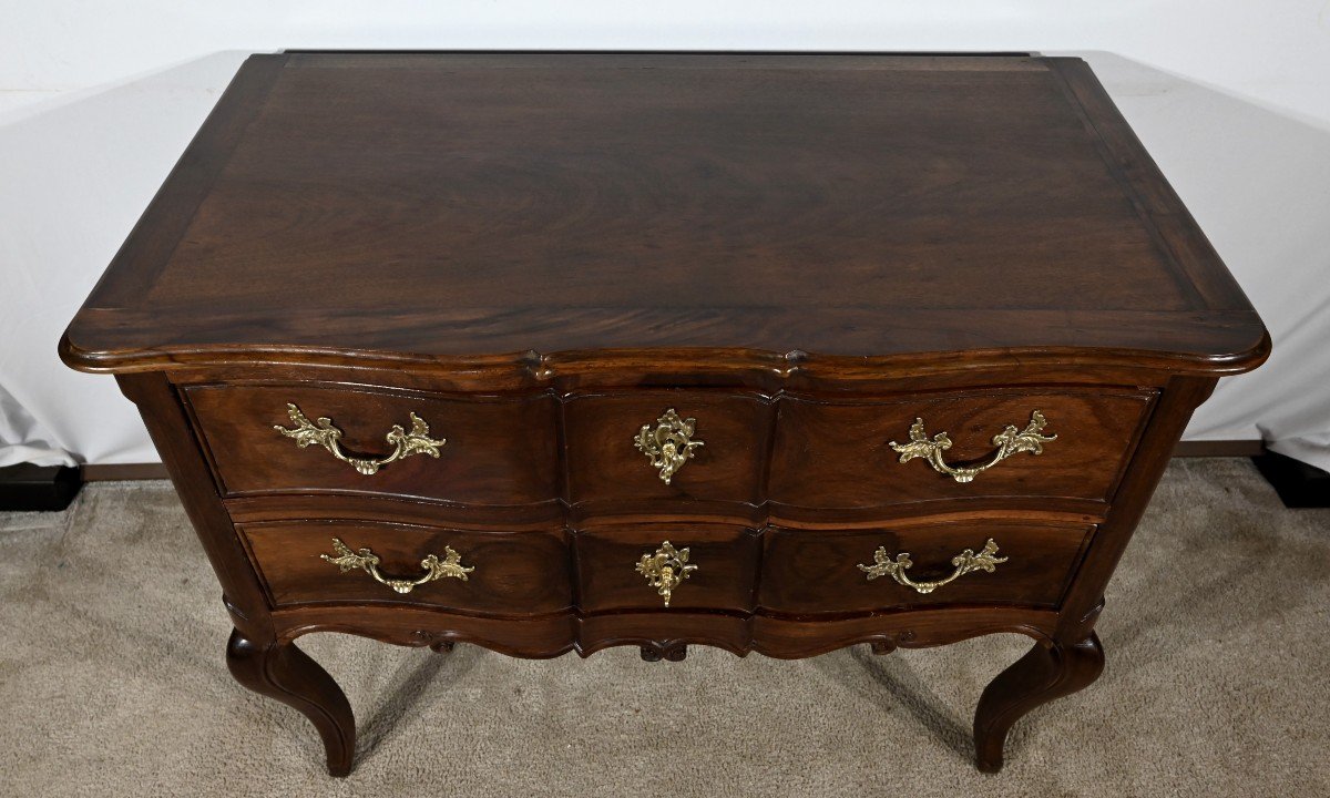 Louis XV Period – 18th Century Amaranth And Mahogany Sauteuse Chest Of Drawers-photo-3