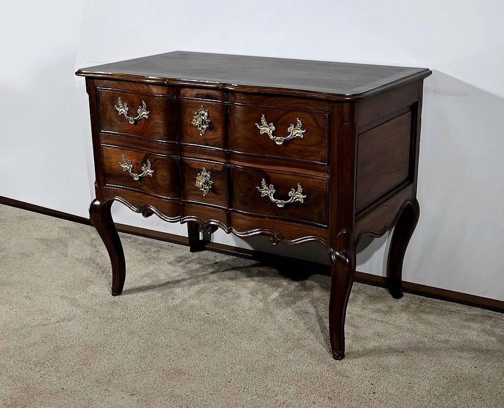 Louis XV Period – 18th Century Amaranth And Mahogany Sauteuse Chest Of Drawers