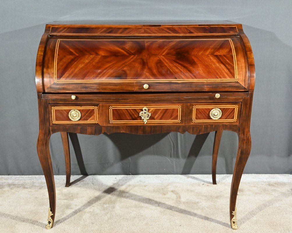 Louis XV Period Mahogany And Rosewood Cylinder Desk – Part 1, 18th Century-photo-2