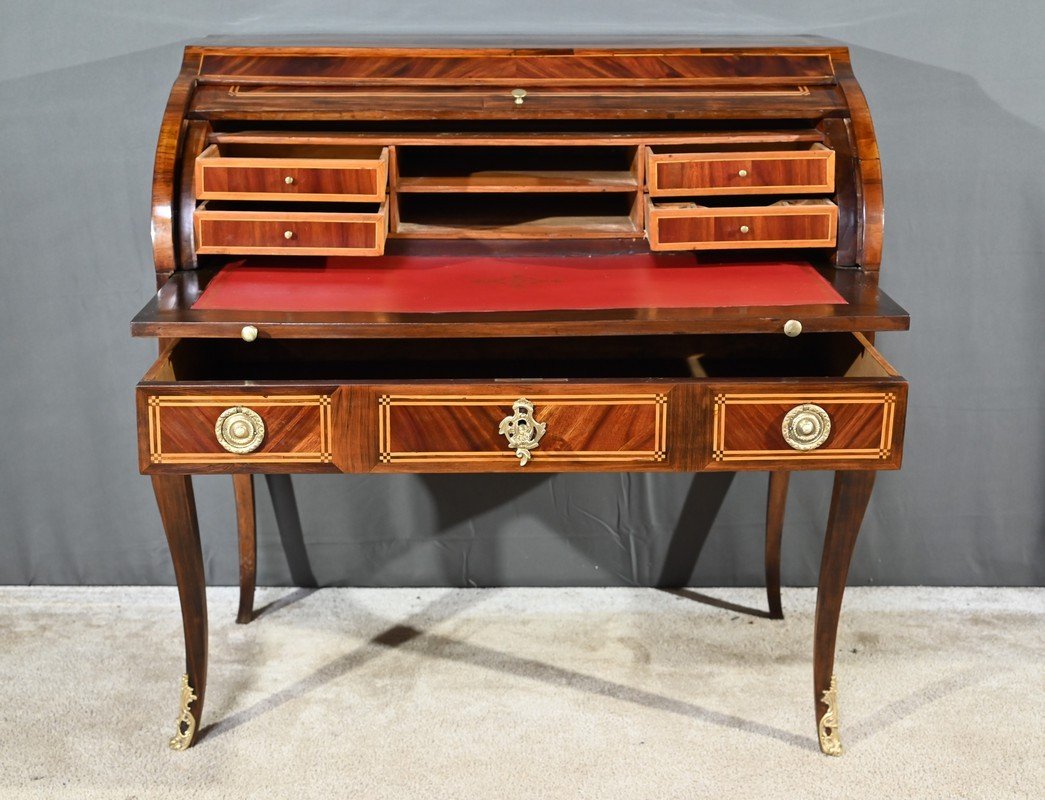 Louis XV Period Mahogany And Rosewood Cylinder Desk – Part 1, 18th Century-photo-3