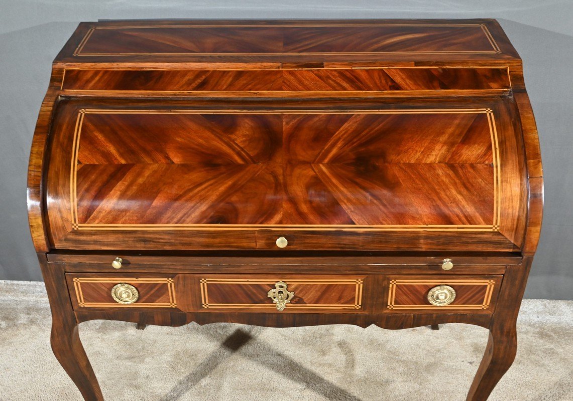 Louis XV Period Mahogany And Rosewood Cylinder Desk – Part 1, 18th Century-photo-4