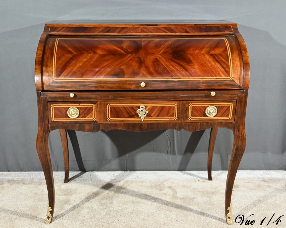 Louis XV Period Mahogany And Rosewood Cylinder Desk – Part 1, 18th Century-photo-2