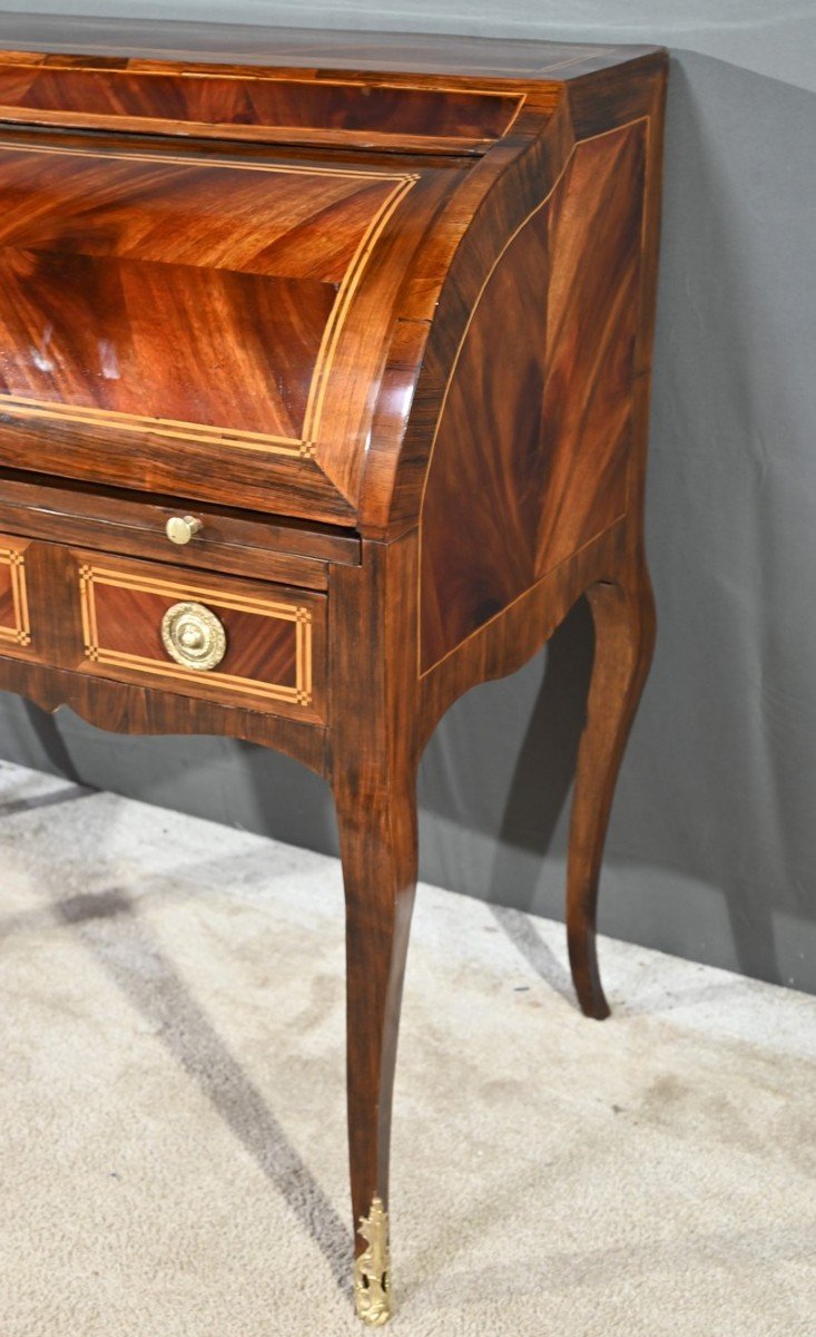 Louis XV Period Mahogany And Rosewood Cylinder Desk – Part 1, 18th Century-photo-3