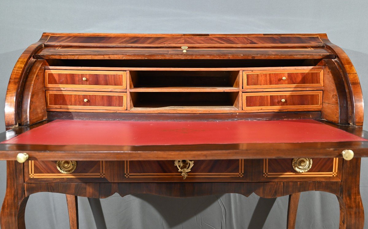 Louis XV Period Mahogany And Rosewood Cylinder Desk – Part 1, 18th Century-photo-6