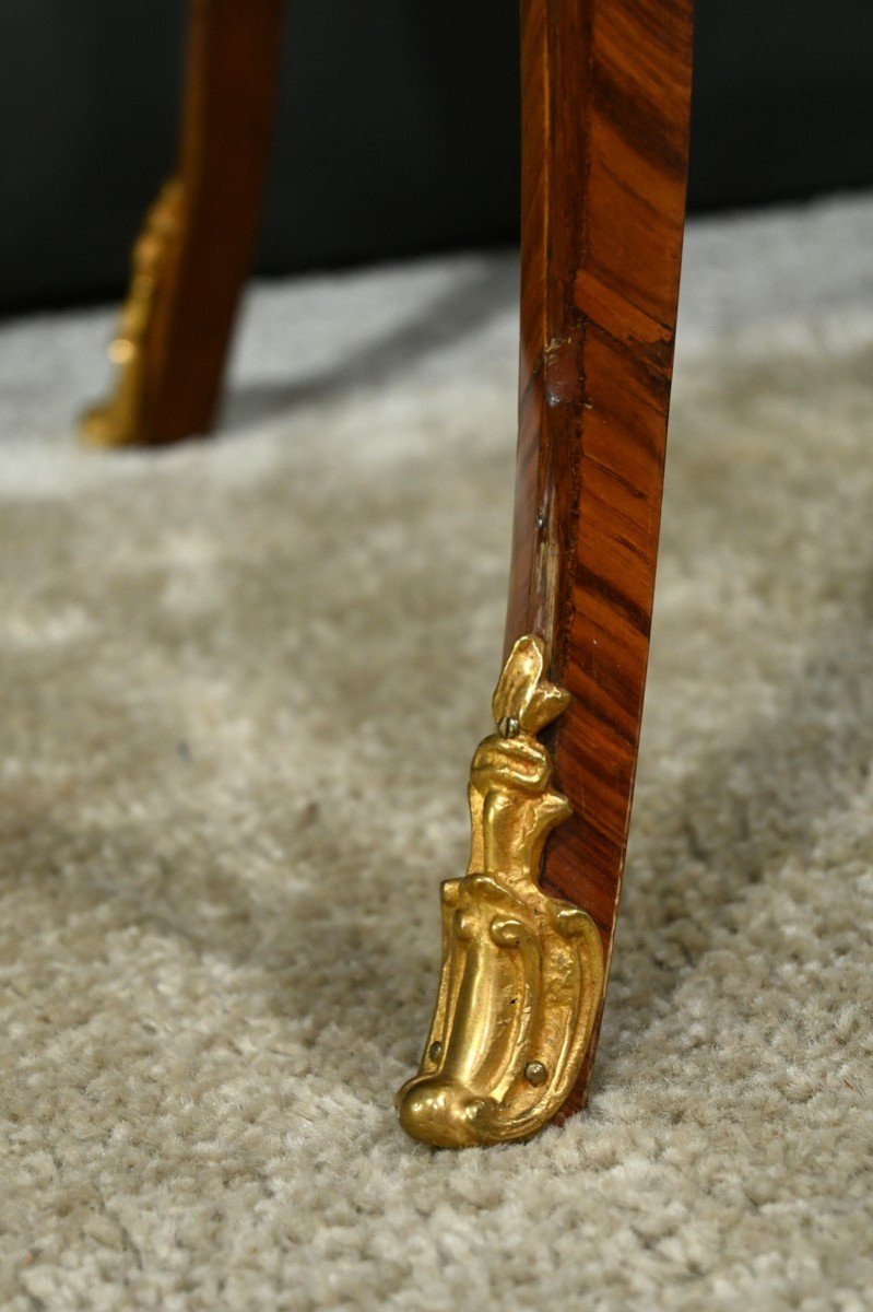 Bedside Table In Rosewood And Rosewood, Louis XV Style – Late 19th Century-photo-4