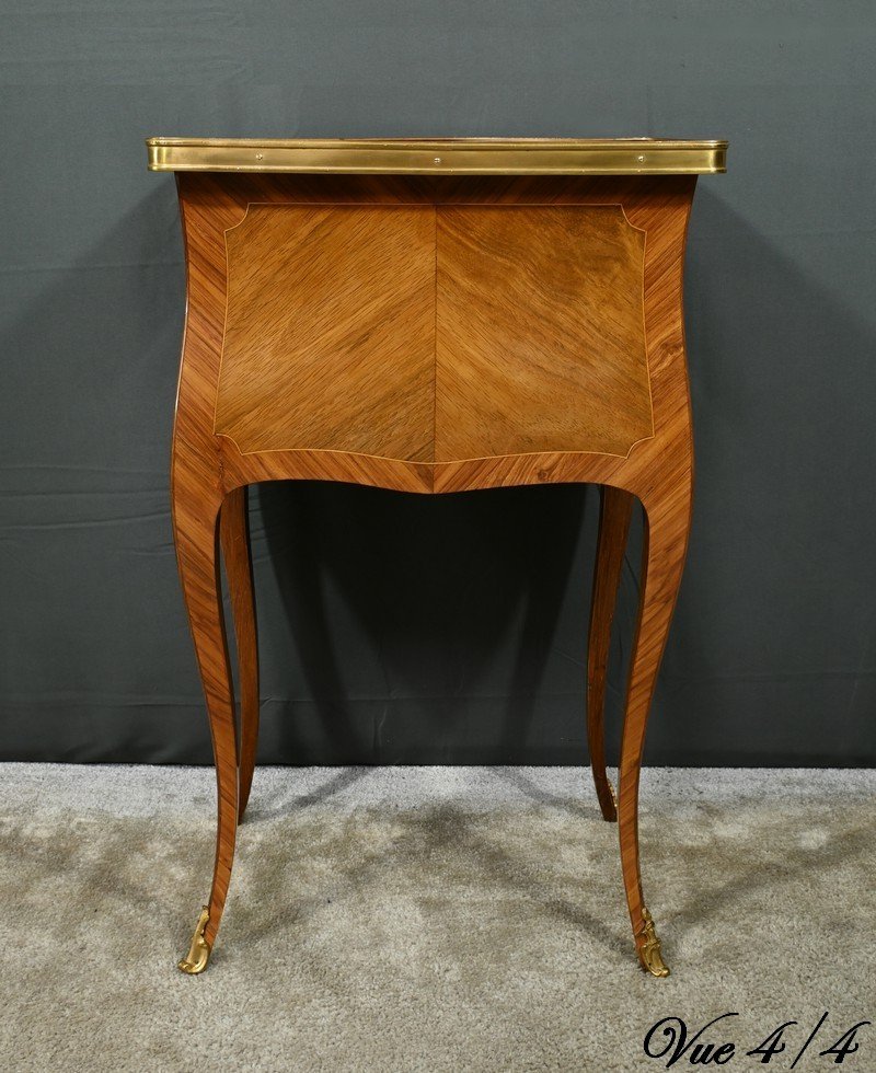 Bedside Table In Rosewood And Rosewood, Louis XV Style – Late 19th Century-photo-7