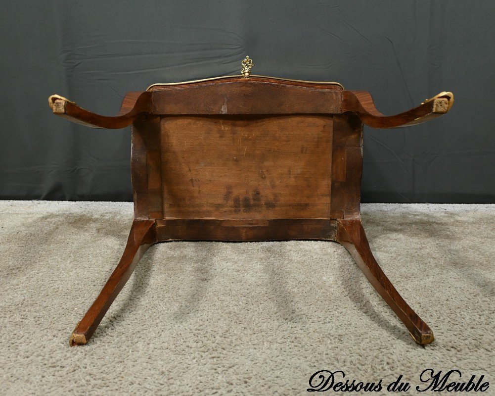 Bedside Table In Rosewood And Rosewood, Louis XV Style – Late 19th Century-photo-8