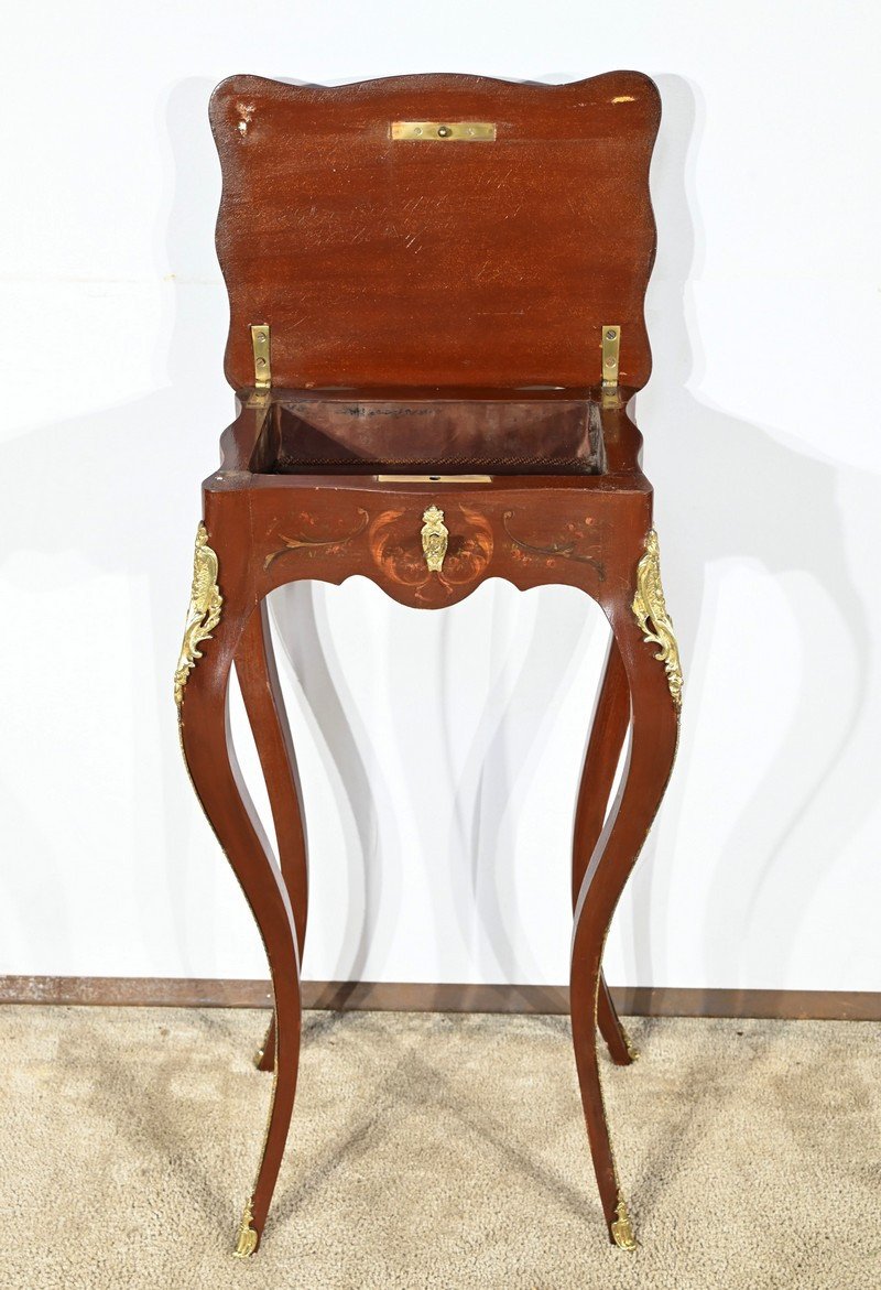 Small Lacquered Wood Work Table, Louis XV Style – Late 19th Century-photo-4