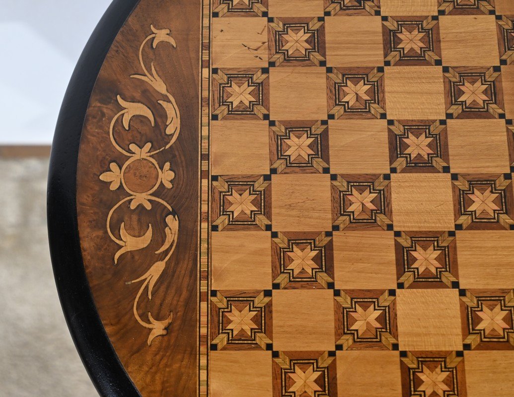 Walnut Working And Playing Trumpet Table – Late 19th Century-photo-4