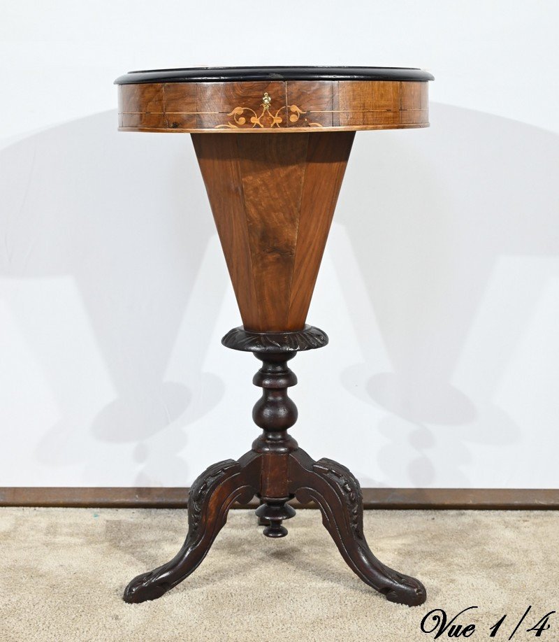 Walnut Working And Playing Trumpet Table – Late 19th Century-photo-7