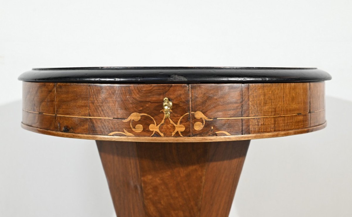 Walnut Working And Playing Trumpet Table – Late 19th Century-photo-8