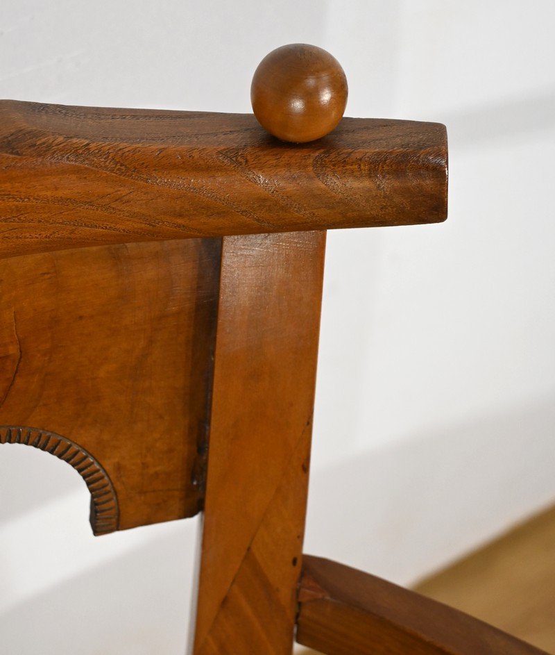 Pair Of Cherrywood Armchairs, Directoire Period – Early 19th Century-photo-6