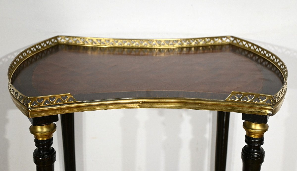 Table Volante à Double Plateau En Acajou Et Poirier Noirci, Style Napoléon III – 1930-photo-2