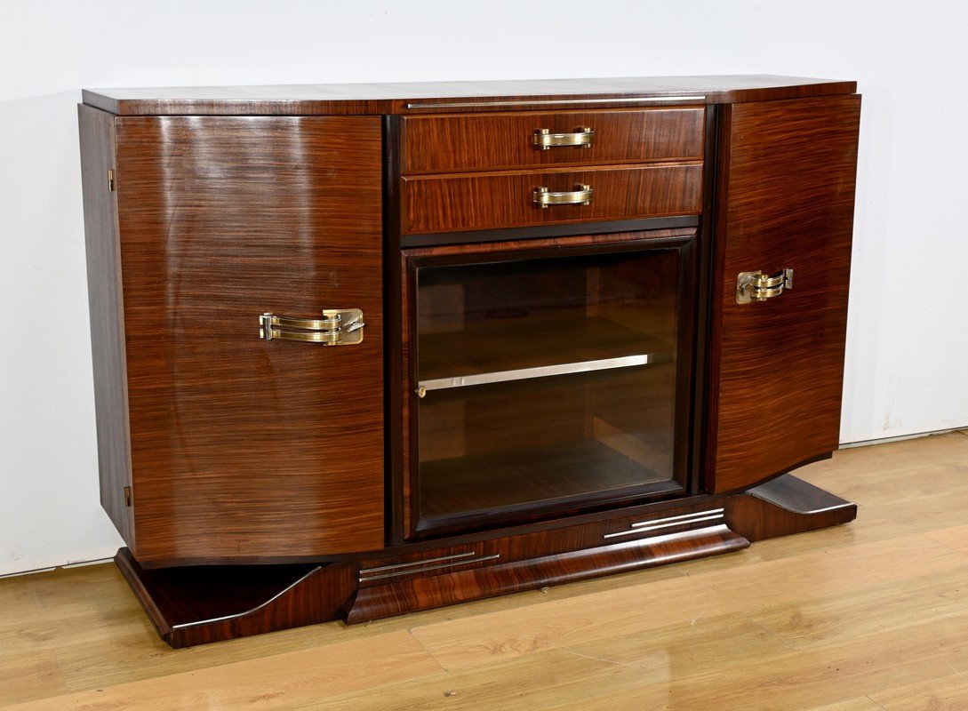 Art Deco Mahogany Glass Sideboard – 1920-photo-2